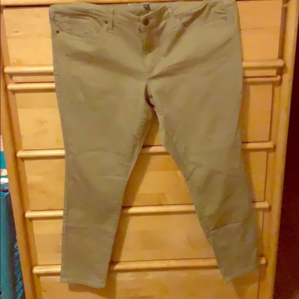 Two pairs of tan khakis